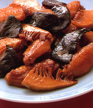 鶏手羽先と椎茸の煮物 秋